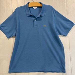 Lacoste Men's Blue Pique Pima Cotton Polo Shirt Sz 7 XXL
